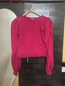 Hot Pink Puff Sleeve Top