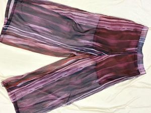 Purple Striped Palazzo Pants with Pink Kurta