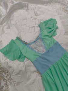 Diwali 🪔 🎇 Sale Mint Green Maxi Dress