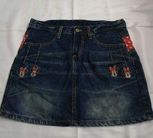 💋Cute🌸Minnie😍Mouse🌹Denim Skirt💋