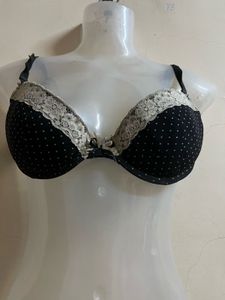 Black & White Polka Dot Bra Adjustable Strips