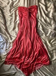 Coral Strapless Dress