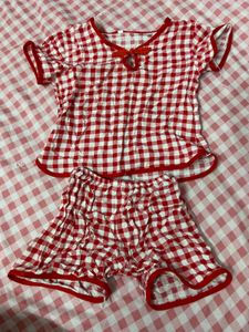 Red Gingham Pajama Set