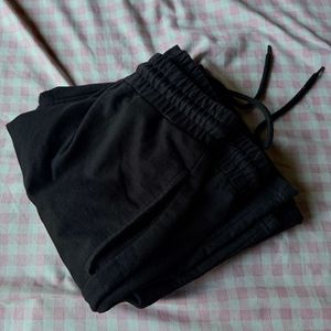 Comfortable Black Wide Leg Sweatpants