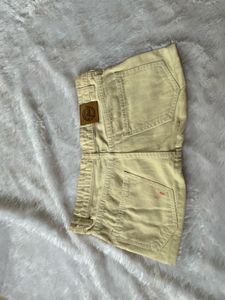 Beige Mini Skirt