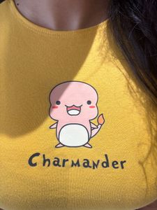 Yellow Charmander Cropped Tank Top
