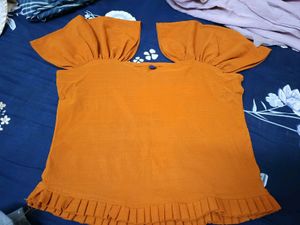 New Orange Crop Top