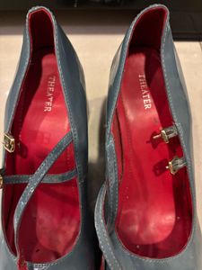 Blue Patent Mary Jane Heels
