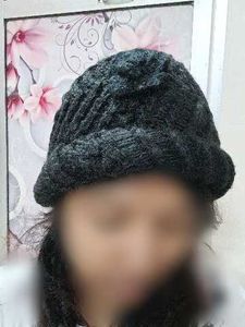 Black Crochet Headband - winter wear