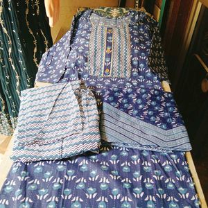 Printed Jaipuri Cotton Kurti Set For Women