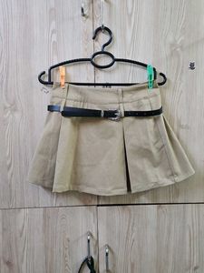 Savana Pleated Mini Skirt with Belt