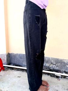 Ripped Straight Leg Jean's