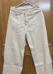Beige Denim Jeans