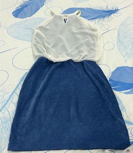 White Halter Neck Dress