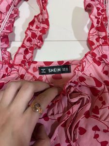 pink heart crop top