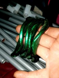 Sparkling Emerald Bangles