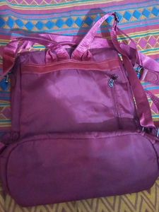 Maroon Crossbody Bag with Pockets