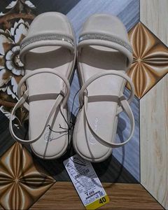 Stylish Beige Slide Sandals