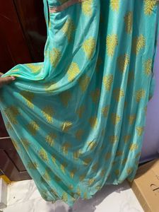 Teal Ethnic Dress long frock