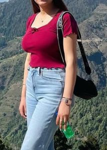 Maroon Casual Top