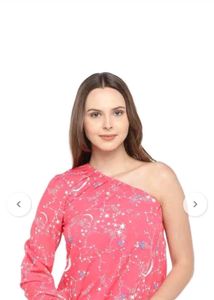 Chic One-Shoulder Star Print Dress