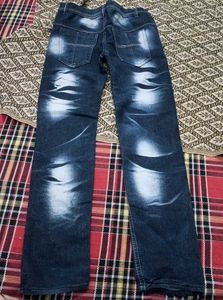 kid's Graphic Print Denim Jeans