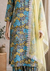 Vintage Floral Dress Material