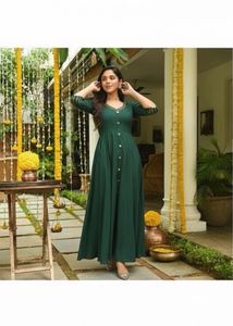 Elegant Green Anarkali Kurta Set