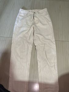 Cream Relaxed Fit Jeans