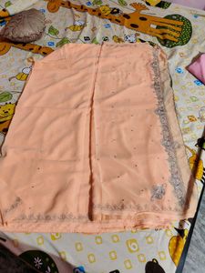 Vintage Old Saree silver thread 60 yrs