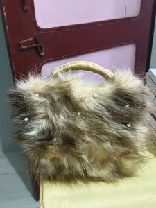 Pinterest inspired Fluffy Faux Fur sling bag