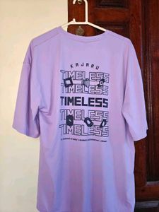 Lavender Oversized Graphic T-Shirt