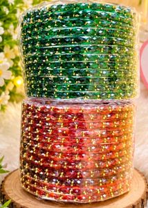 Sparkling Raindrops Bangles Set