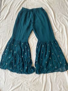 Teal Embellished Pakistani Dress Xl Size