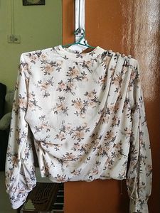 Floral Print Sheer top