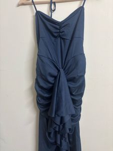 SHEIN Halter Neck Ruffle Dress