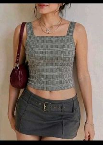 Price drop ❤️Plaid Crop Top Y2K