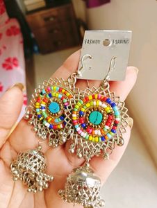 Combo New Big Oxidised Earrings