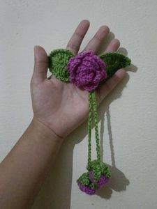 Crocheted Flower Hair tie