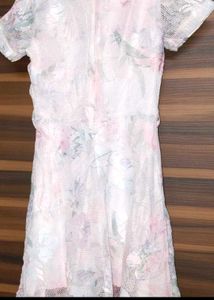 Chic Floral Lace Short Sleeve Dress