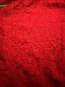 Red Embroidered Kurta