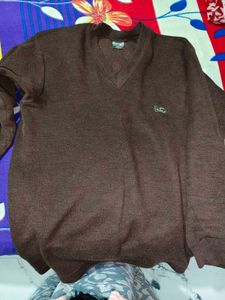 Brown V-Neck Sweater