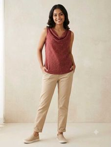 Fabindia new Sleeveless Cowl Neck Top