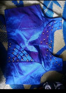 Royal Blue Embellished Blouse