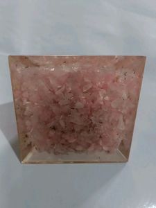Rose Quartz &amp; Amethyst Mix Chakra Orgone Pyramid