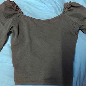 Ruched Puff Sleeve Top