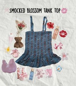 Smocked Blossom Tank Top🫶🏻
