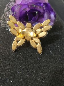 Rose Gold Butterfly Korean Glass Stone Earring