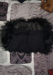 Black Faux Fur top