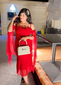 Elegant Red Midi Dress